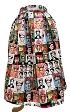 Linda falda estampado retratos Frida Khalo
