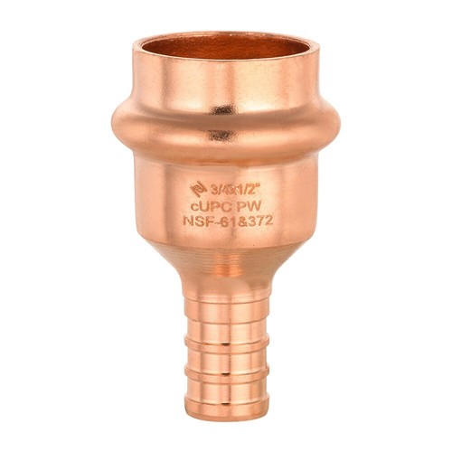 10 PCS EFIELD 3/4" Press X 1/2" PEX Crimp Coupling Copper Fittings, Lead Free - Picture 5 of 5