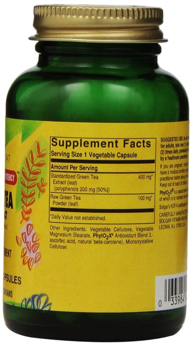Solgar Green Tea Leaf Extract 60 Vegetable Capsules 33984041240 eBay