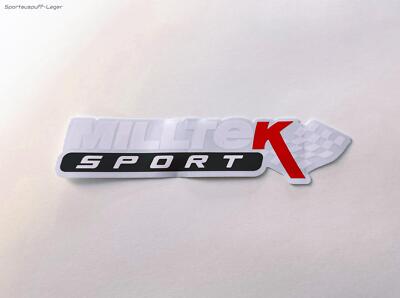 Milltek Sportauspuff Auto-Aufkleber Sticker Decal Stickerbomb Label in Weiss