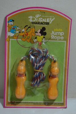 RARE Vintage 70´s  Disney Pluto Jump Rope Set Kingsway Hong Kong MIB