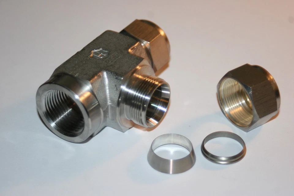 3/4 x 3/4 Tube x 3/4 FNPT 316ss Female Run Tee Fitting Ham-Let 771LFSS3/4X3/4 - Image 3 of 3