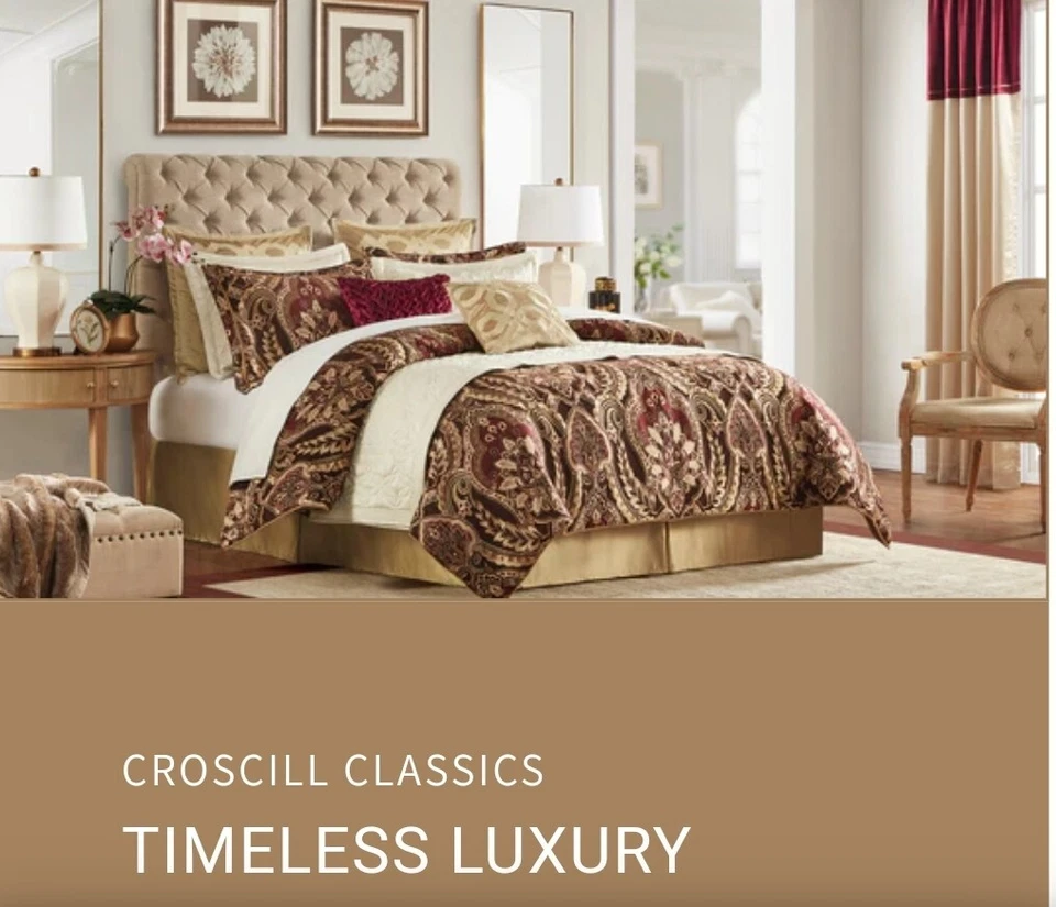 Juego de 2 fundas acolchadas de almohada floral bordada crucícal de lujo atemporal 32 x 26 Foto 2 de 4