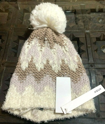 Pom Beanie, Item #492525, Ivory/Lilac 