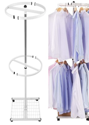 Circular Sdjustable Rack Fashion Garment Clothes Rack Circular Round Rail Display Stand ...