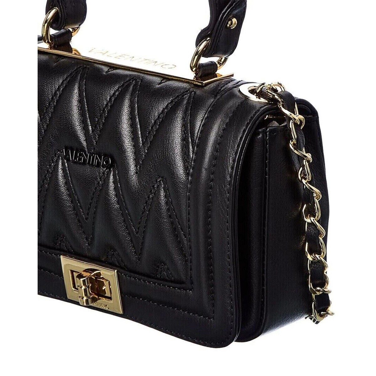 ハンドバッグ Valentino Garavani  Handbags Women Leather Black VALENTINO Garavani V Logo Leather Crossbody Bag Black