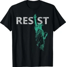 Distressed Statue Of Liberty Resist T-shirt , Anti Trump Tshirt, Unisex Tees