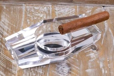 Crystal Cigar Ashtray Hexagon-New