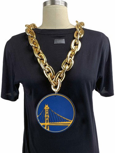 New NBA Golden State Warriors GOLD Fan Chain Big Necklace Foam
