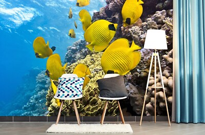 3D Sea Fish G11511 Wallpaper Wall Murals Removable Self-adhesive Honey