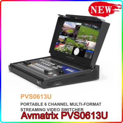 Avmatrix PVS0613U 6-CH SDI HDMI Multi-format Streaming Switcher 13.3'' IPS Screen