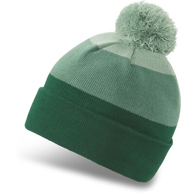 Dakine Jackson Pom Acrylic Beanie Unisex Dark Ivy / Basil / Trek Green New