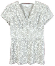 TB08010- BANANA REPUBLIC Women's Nylon Lace Top Short Sleeve Sleeve Floral 2