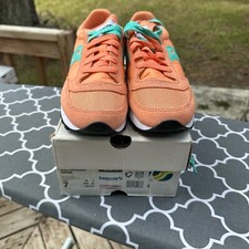 Peach And Teal Saucony Grid 500