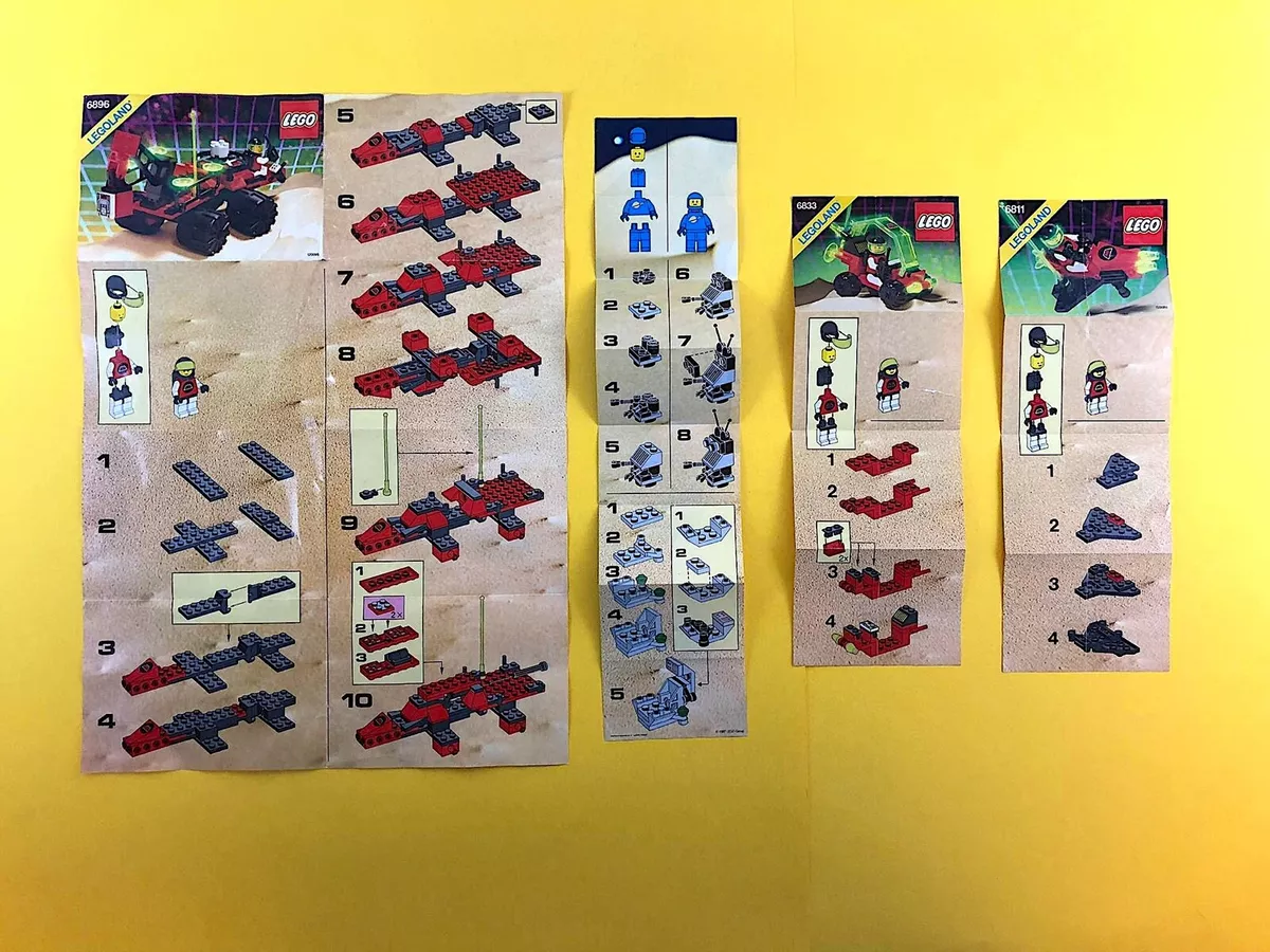 LEGO Vintage Classic Space 6809 6811 6833 6896 Instructions Manuals Bundle