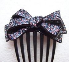 Vintage resin French twist hair comb bow design NO US IMPORT FEES