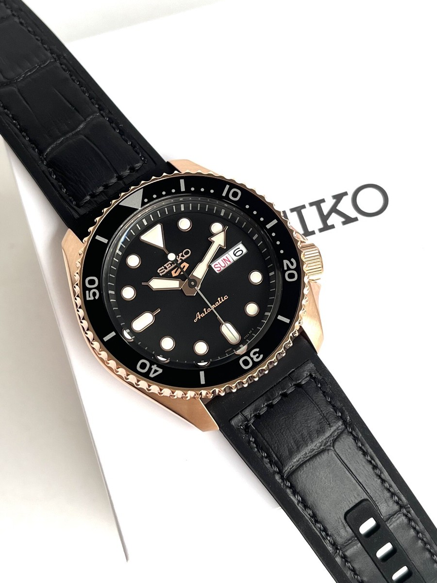 New! Seiko 5 Sports SRPD76K1 Automatic SKX Series Watch Rose Gold