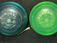 DUNCAN IMPERIAL Yo Yo MADE IN THE USA Neon Green  Teal VINTAGE Yo-Yo