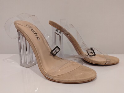 Boohoo Damen-Heels weite Passform durchsichtig kaum vorhanden Größe 3 *