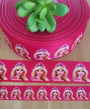 7/8, 1/5  3" 1 YD Barbie Grosgrain Ribbon Barbie Bow Doll Glam Hair Bow