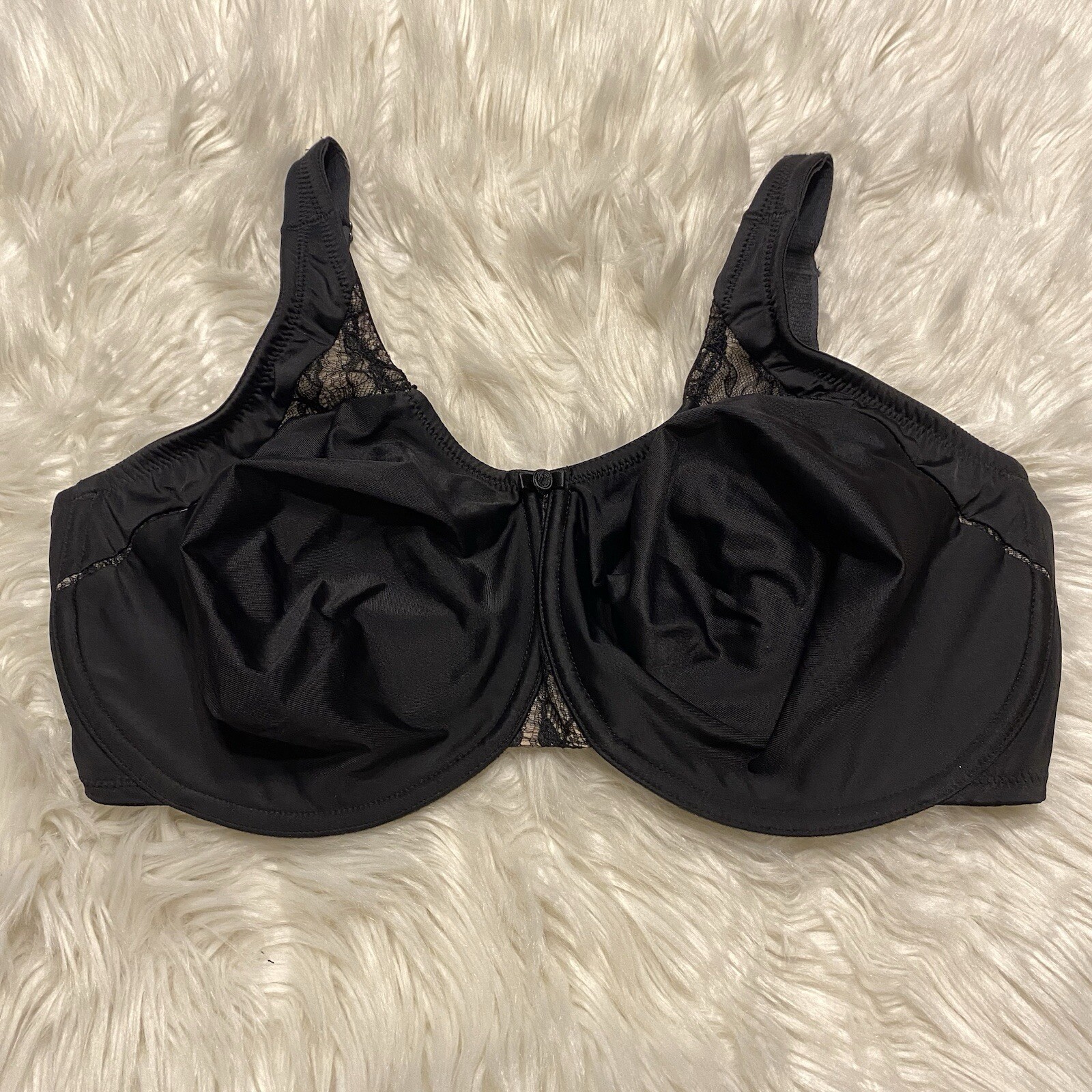 Wacoal 40DDD Bra Black Underwire Back Closure Lace Trim 85824 | eBay