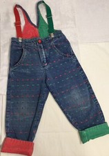 Rare Oshkosh B Gosh Vestbak Overalls 3T USA Suspender Color Cuff Shapes