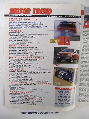 Motor Trend Magazin November 1995 Subaru Legacy Outback - Bild 3 von 3
