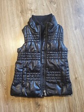 Kids Girls Black Vest Bodywarmer Gilet Padded Sleeveless Jacket Coat Size 122cm