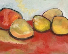 Still Life of Mangos Oil Painting on Canvas Fruit Collect Original Fine Art