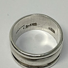 925 Sterling Silver SLIGHTLY DOMED 9.4mm Band Wide Ring SIZE 7.5 — photo 8