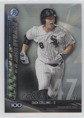 2017 Bowman Chrome Bowman Scouts Top 100 Zack Collins #BTP-47 0c4