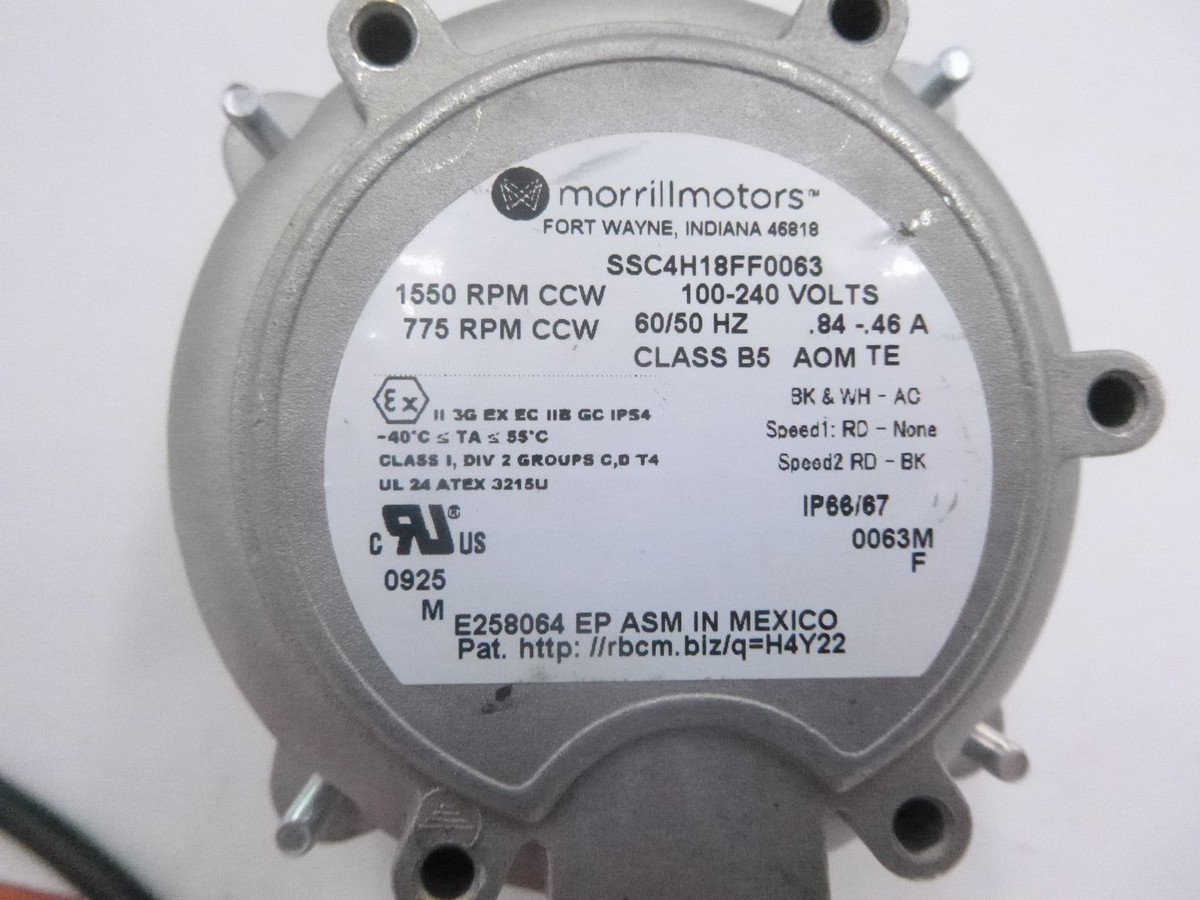 Motore Morrill 5R034 Regal 115V 1550 Giri/min SSC2B12CSHI1 - Nuovo Senza Confezione