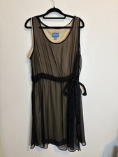 simply vera wang dress Black Sheer Dress With Nude Underlay #284