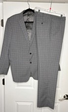 Brooks Brothers Regent Fit Suit Gray Plaid Tollegno 1900 Wool Size 38x32 / 44R