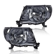 Headlights Assembly for Tacoma 2005-2011 Smoky Chrome Clear TO2502157