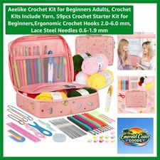 Crochet Kit for Beginners Adults, Crochet Kits Include Yarn, 59pcs Crochet St...
