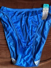 Vanity Fair NWT Vintage Bright Blue Nylon High Waist Panties Size 5 NOS Read