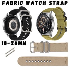 Fabric Watch Band 18 20mm 22mm 24 26mm Nylon Strap Bracelet Universal Wristband