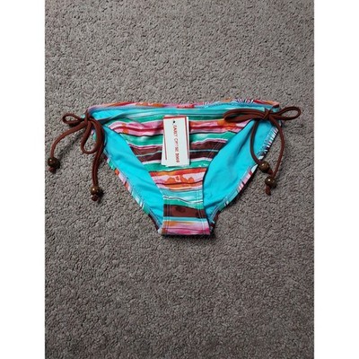 NWT ESPRIT Early Cruise 2009 Junior's Medium Striped Beaded Bikini Bottoms