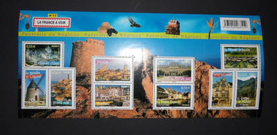 FRANCE SCOTT #3427 ASPECTS OF LIFE IN FRENCH REGIONS SOUVENIR SHEET OF 10 MNH
