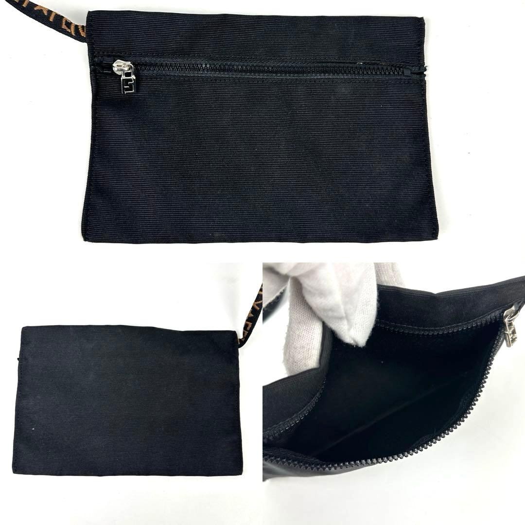 FENDI Mini Backpack Drawstring FF Zucca Black Nyl… - image 8