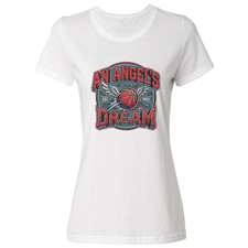 Atlanta Inspired Hoops | An Angels Dream Graphic Ladies' Crewneck T-Shirt