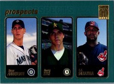 2001 Topps 363 C.C. Sabathia/ Ryan Anderson/ Barry Zito Rookie Card (RC). rookie card picture