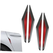 Car Door Edge Guards, 3D Anti-Scratch Car Door Protector, 4 PCS Black  Red