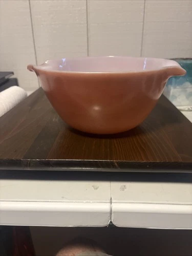 Anchor Hocking Fire King Orange Ombre Glass Mixing Bowl Vtg 9in. EUC