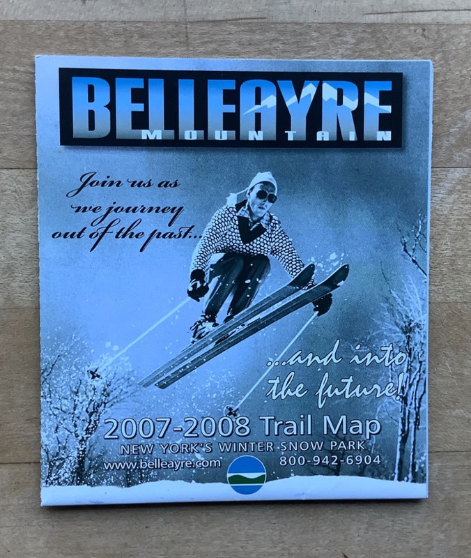 2007/08 Belleayre Mountain 🏔️in the Catskills New York Ski Trail Map ⛷🏂