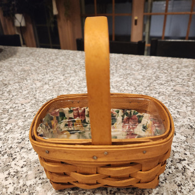 Longaberger Horizon Of Hope Basket With Liner And Plastic Protector #17124
