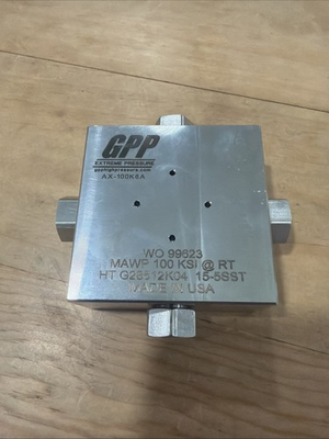 #ad GPP Extreme Pressure Valves WO 99623 AX 100K6A USA New Waterjet $149.99