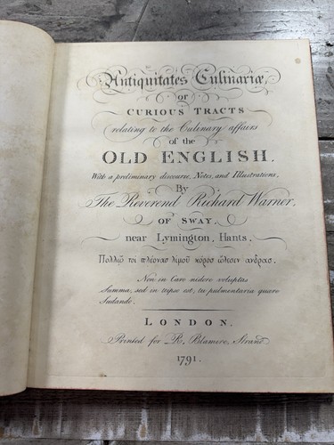 1791 Antique Cook Book “Antiquitates Culinariae of the Old English” - Picture 8 of 17