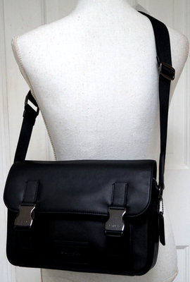 NWT COACH Men's TRACK C2715 SM Messenger X-body Bag In BLACK